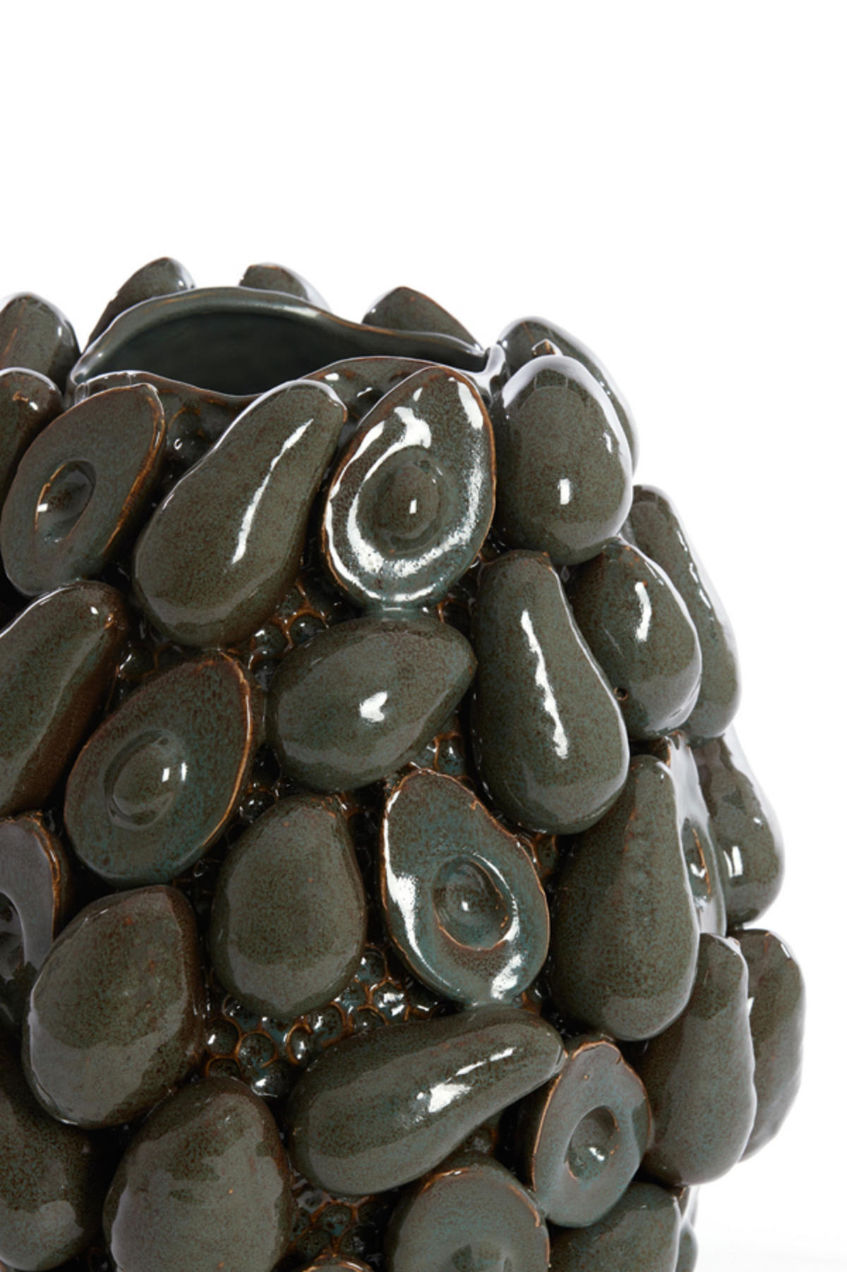 VASE Avocado Braun Ø33/37,5 cm - Braun, Keramik (37.5cm) - Light & Living