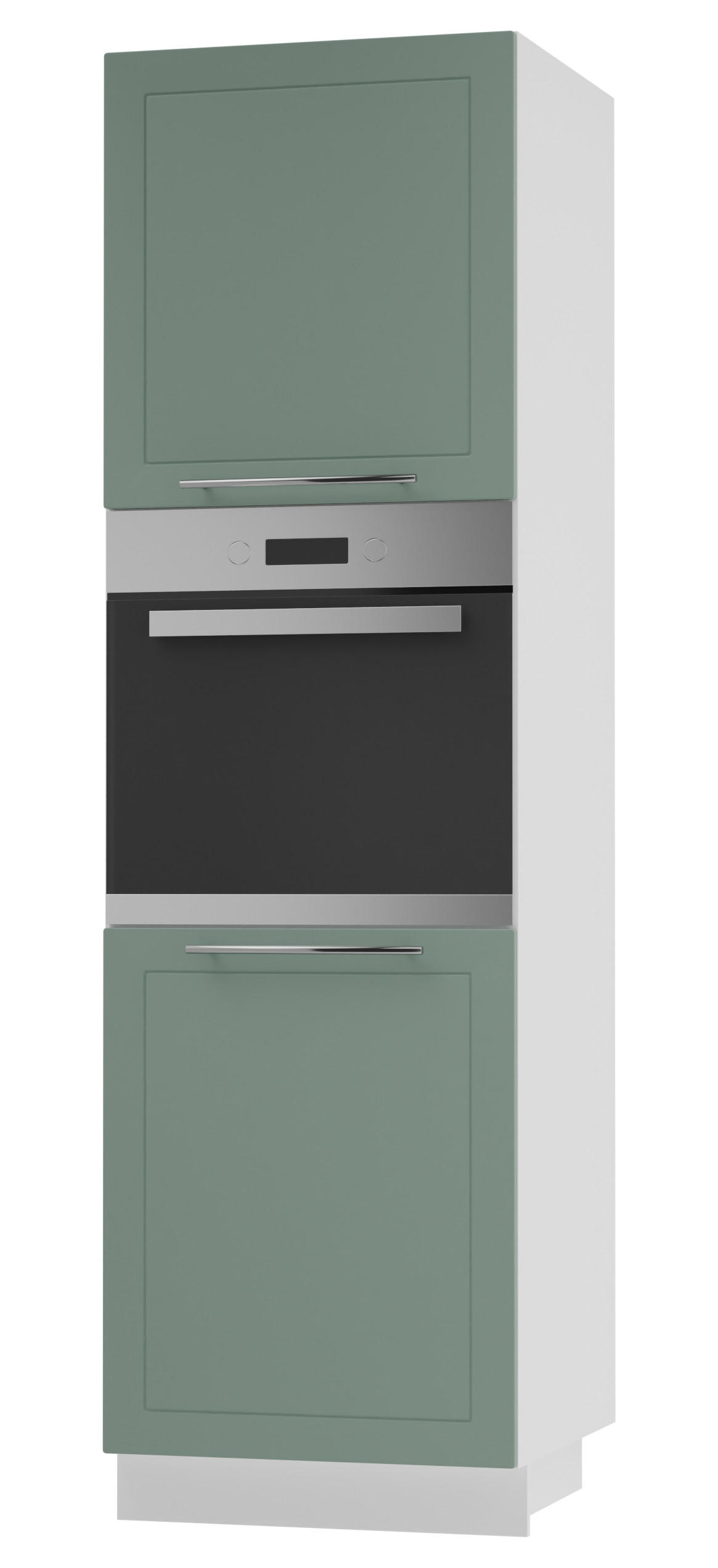 Feldmann-Wohnen Backofenhochschrank Mintgrün, Weiß 60x207x59 cm
