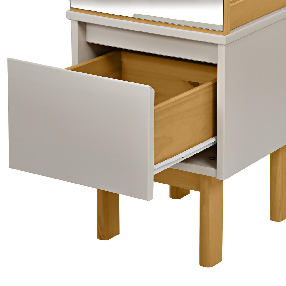 MASSIVE GARDEROBE - Pinie / Kaschmir - Kaschmir/Pinienfarben, Holz (35/188/35cm) - home24