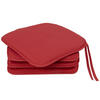 STUHLKISSEN, 4er-Set, 38x38 cm, 85% Polyester, 15% Polyamid, Rot - Rot, Textil (38/38/2cm) - Zollner