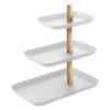 SCHMUCKSTÄNDER 3 etagen mit drehbaren tabletts - 25/16/25,5 cm - Weiß, Metall (16/25.5/25cm) - Yamazaki