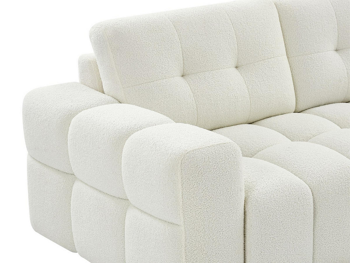 SOFA - 5 Personen - stoff - weiß Sopelana - Weiß, Textil (278/78/190cm) - Vente-Unique