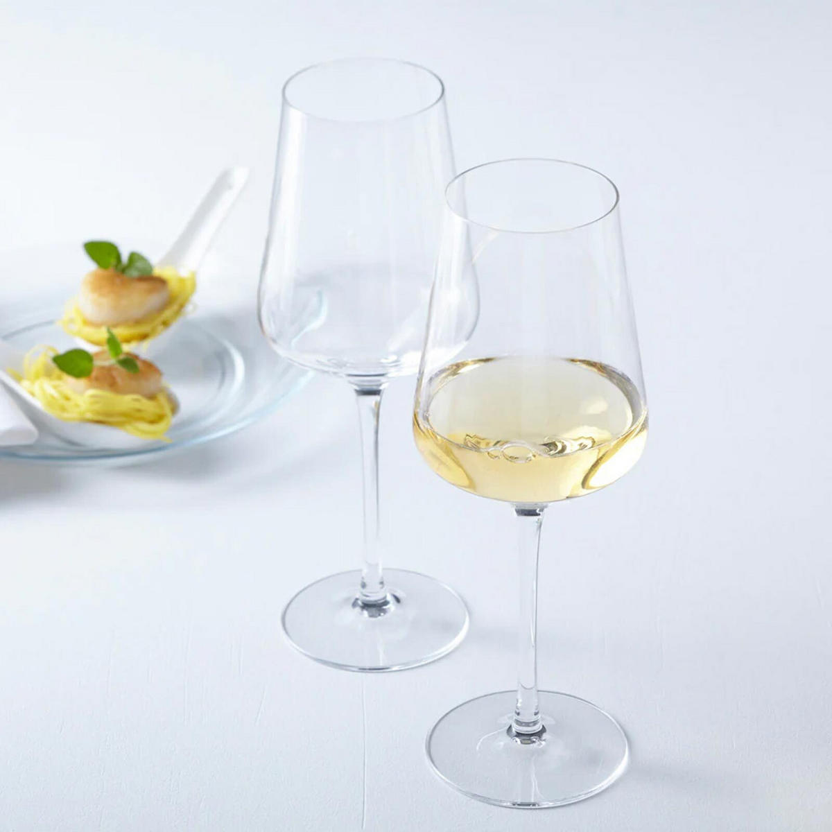 WEISSWEINGLÄSER GEEICHT Puccini Gastro-Edition transparent 0,2 l 6er Set - Transparent, Glas (0.2L) - Leonardo Living