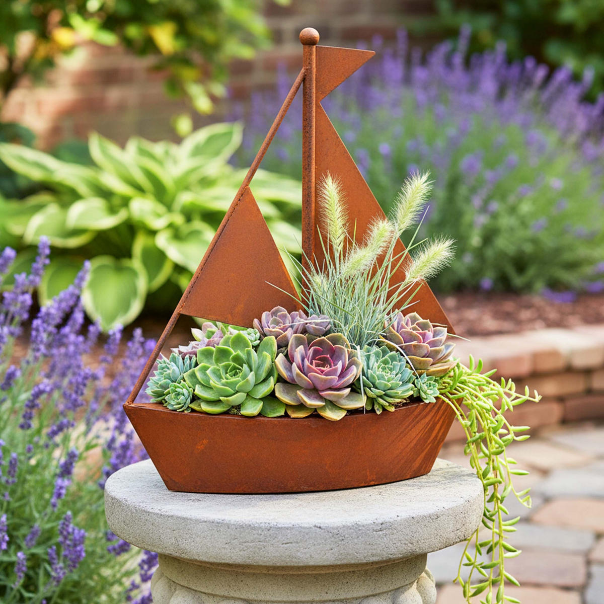 GARTENDEKO - Braun, Metall (43cm) - Relaxdays