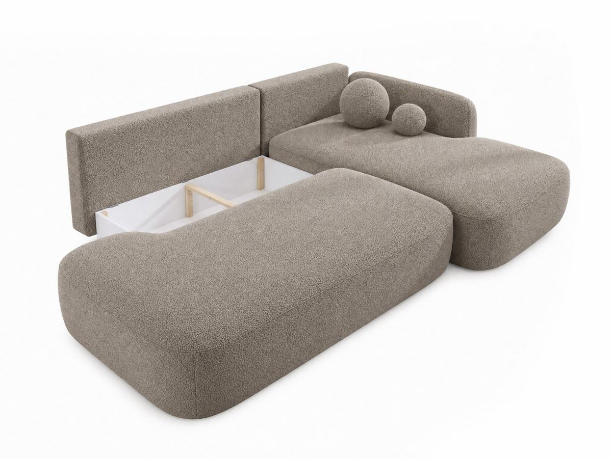 ECKSOFA Neto, Seite: Links - Schwarz/Weiß, Holz/Kunststoff (300/187cm) - Sofnet