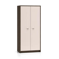 SCHRANK 2 Türen Kaius Kaschmir und Dunkles Holz - Beige, Holzwerkstoff (89.4/194.7/52.4cm) - Petits-meubles