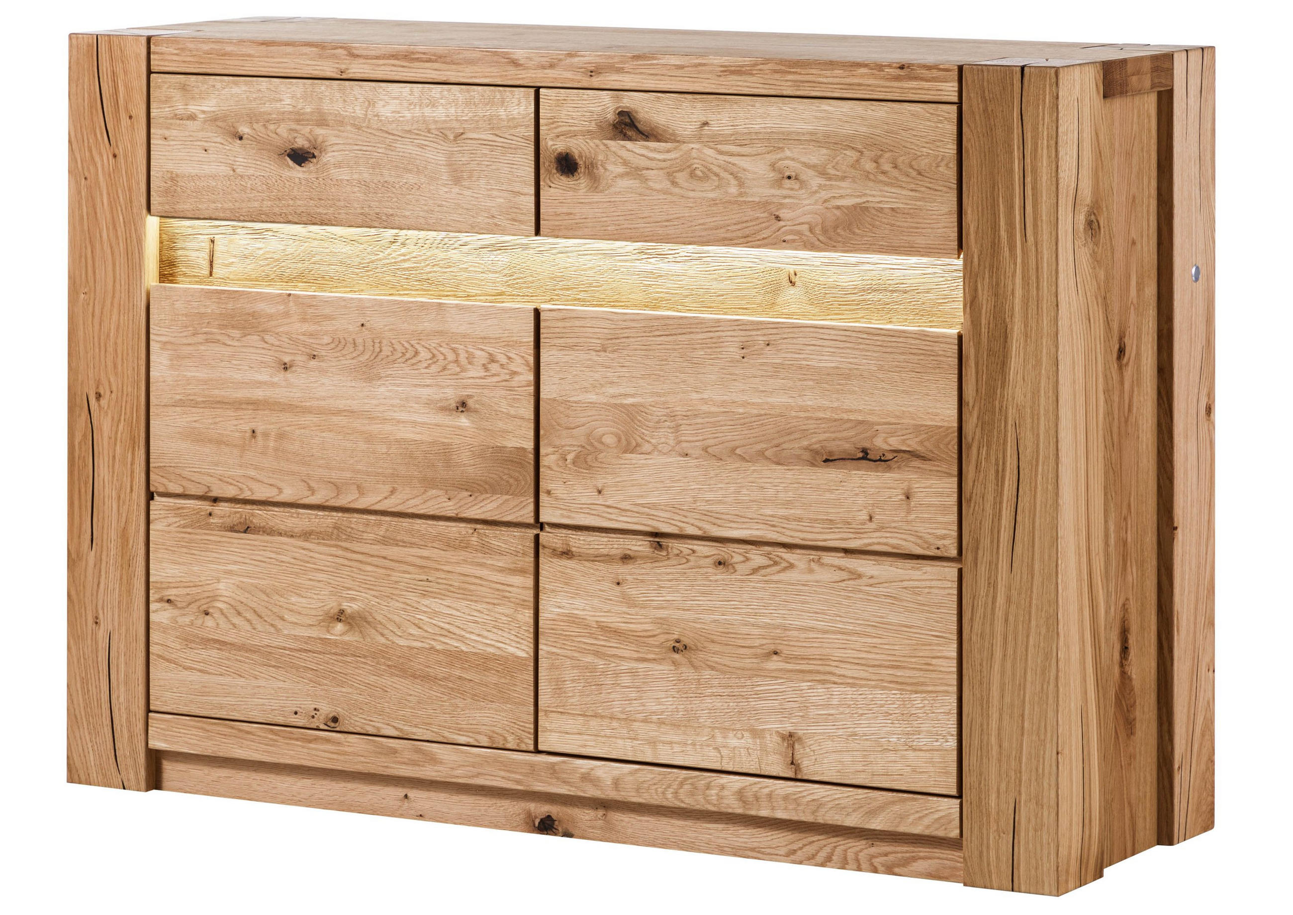 Massivmoebel24 Kommode Beige 123x85x40 cm