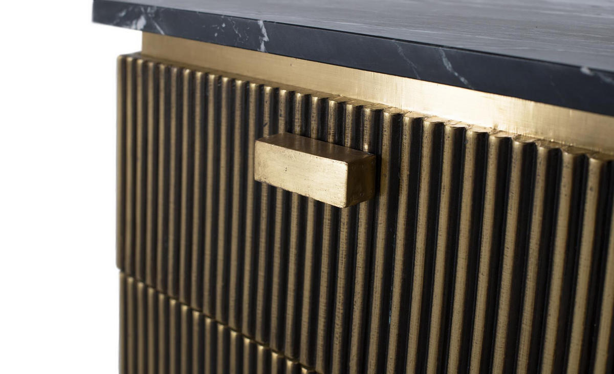 NACHTTISCH aus Marmor - Bronzefarben, Metall (40/59/50cm) - Giner y Colomer