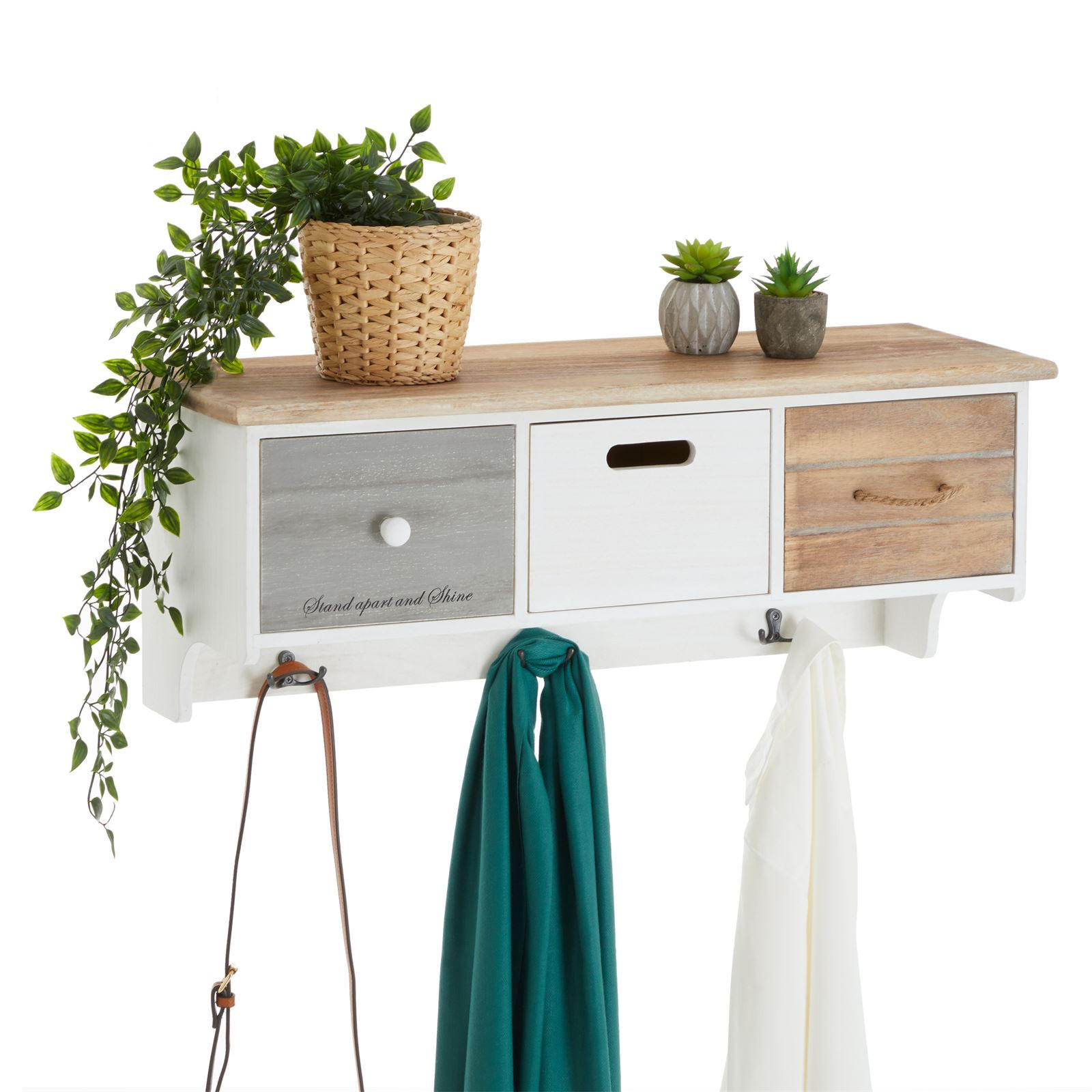 WANDGARDEROBE SALVA - Weiß, Holz (73/28/25cm) - CARO-Möbel