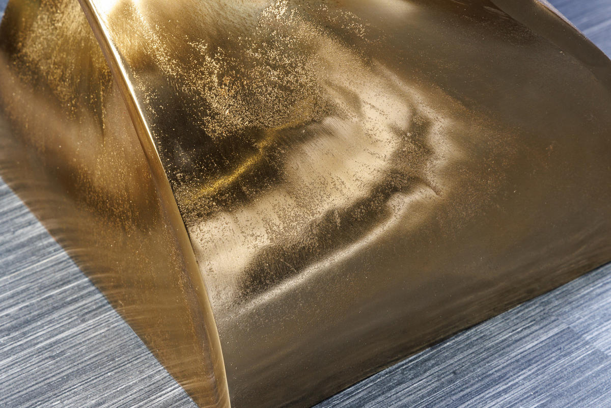 BEISTELLTISCH TWIST Metall Gold 45 cm - Goldfarben, Metall (30/30/45cm) - riess-ambiente
