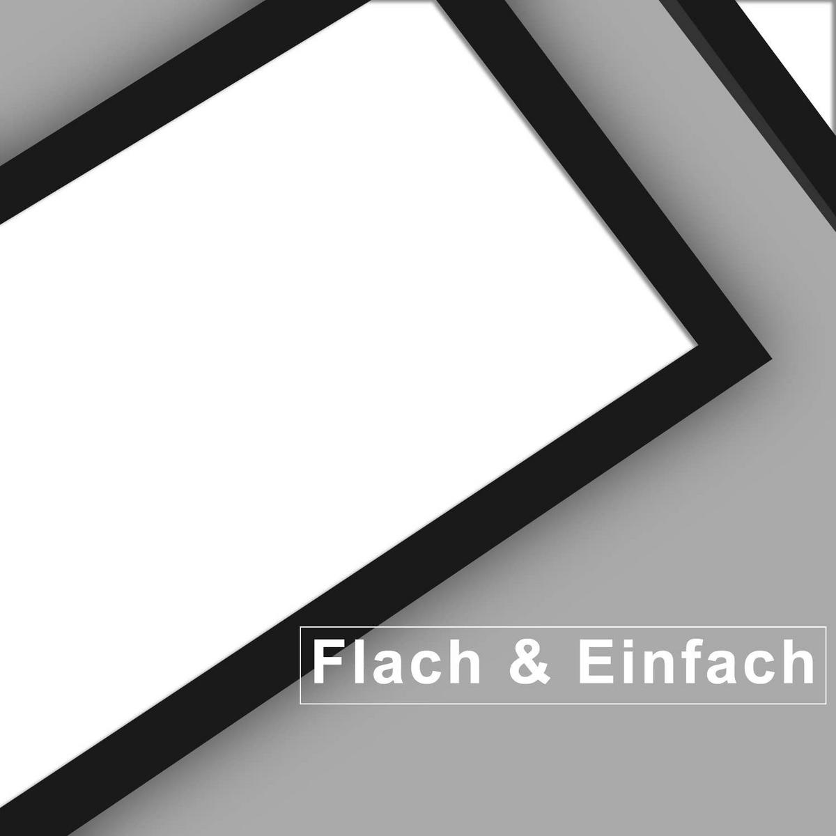 LED-DECKENLEUCHTE Nelly 120/30/1 cm - Schwarz, Metall (120/30/1cm) - Nettlife