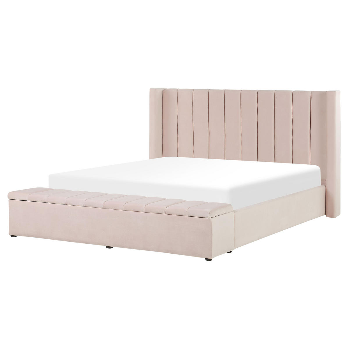 WASSERBETT 160x200 cm Rosa Noyers - Pink, Textil (160/200cm) - Beliani