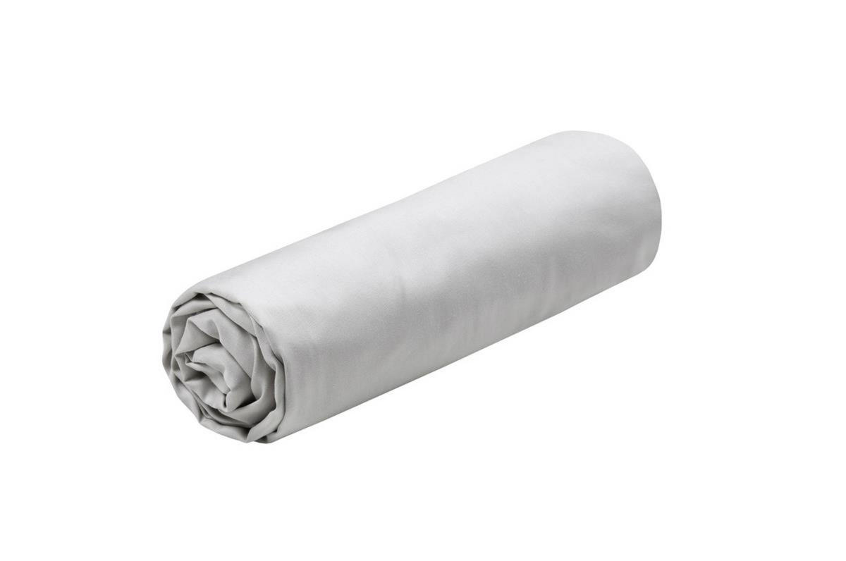 SPANNBETTLAKEN Baumwolle Elysse - Grau, Naturmaterialien (200/160cm)