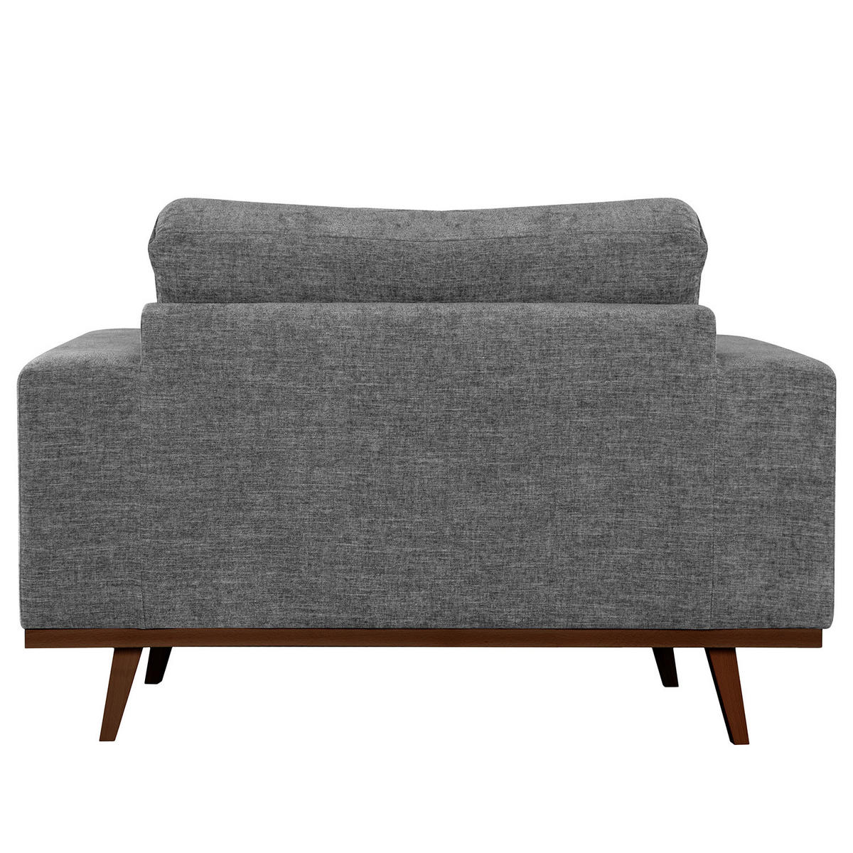 SESSEL - Dunkelgrau/Buchefarben, Buchenholz/Textil (122/81/88cm) - home24