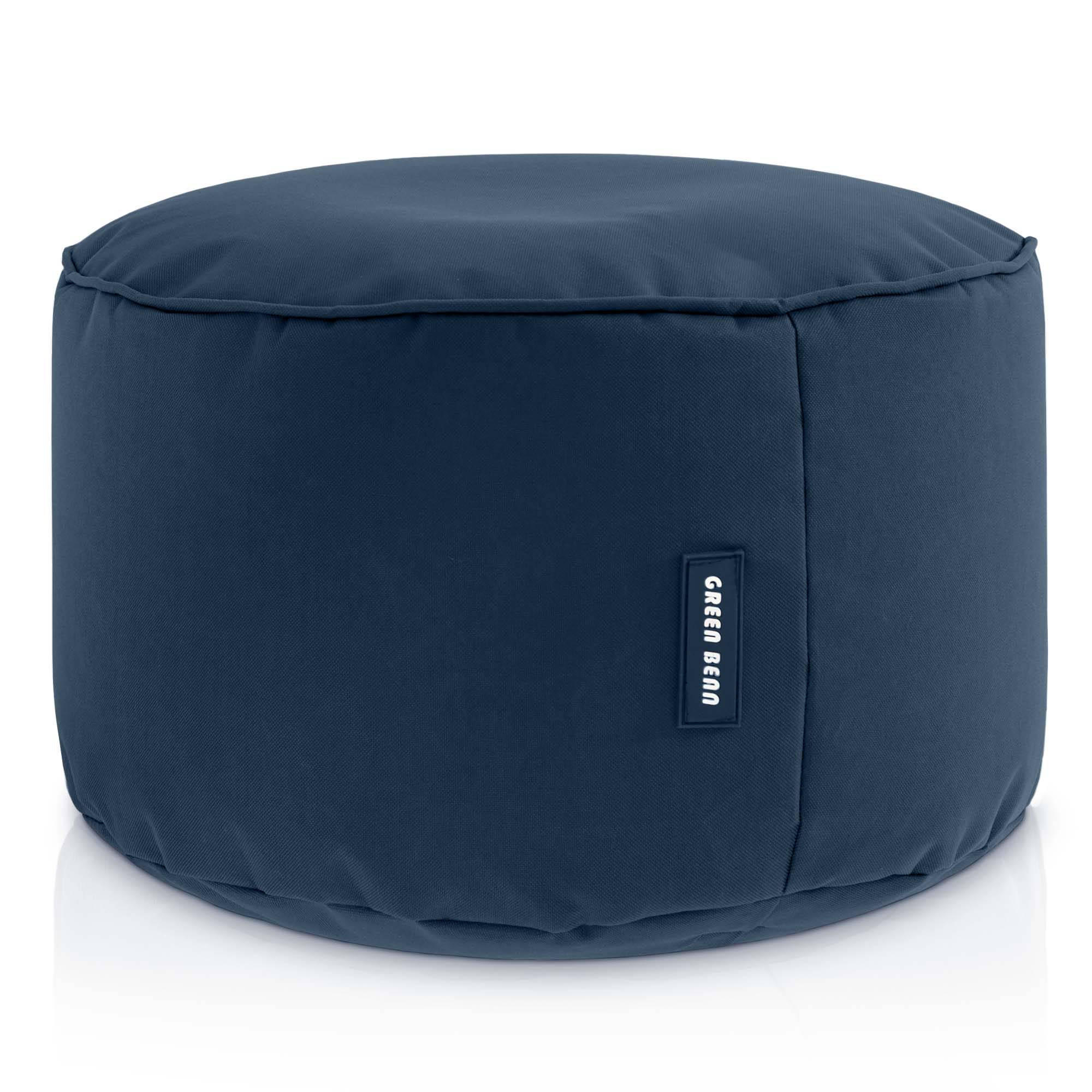 SITZSACK-HOCKER Pouf "Stay" 45x25cm - Blaugrau, Textil (45/25/45cm) - Green Bean