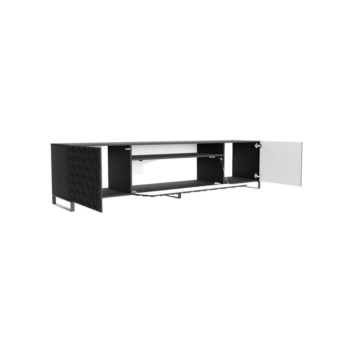 TV-SCHRANK Cali III 200 cm, dreitürig, schwarz - Schwarz, Kunststoff (200/53/41cm) - Margaret Hadas24
