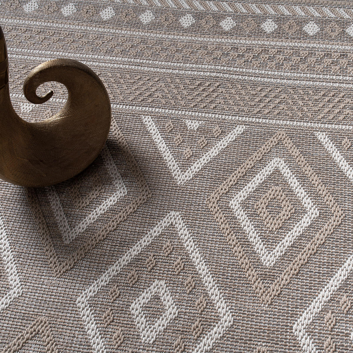 OUTDOORTEPPICH 200/200 cm Vermont 184 - Sandfarben, Textil (200/200cm) - Paco Home