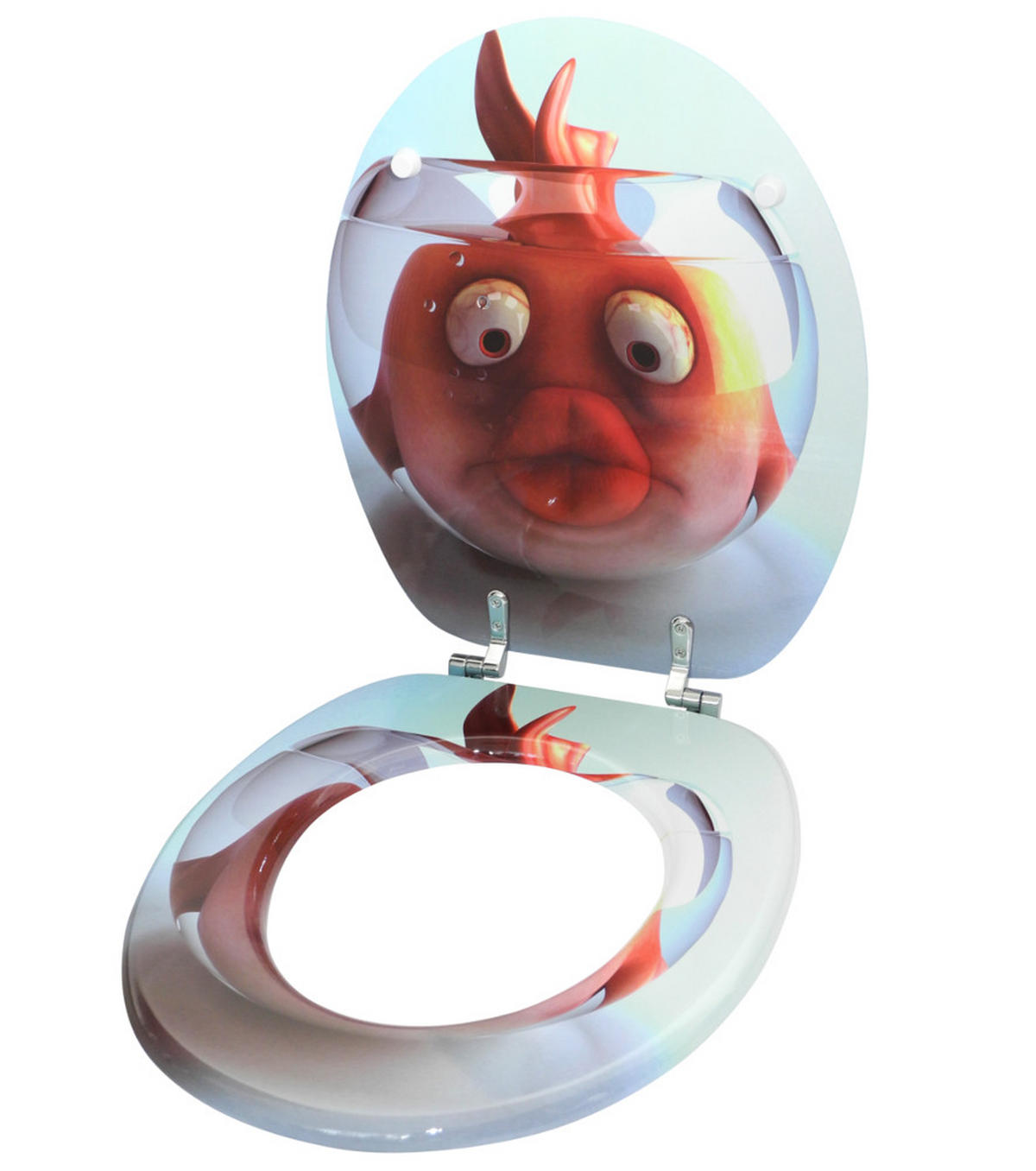 WC-SITZ Goldfisch - Orange, Holzwerkstoff (38/6/47cm) - Sanilo