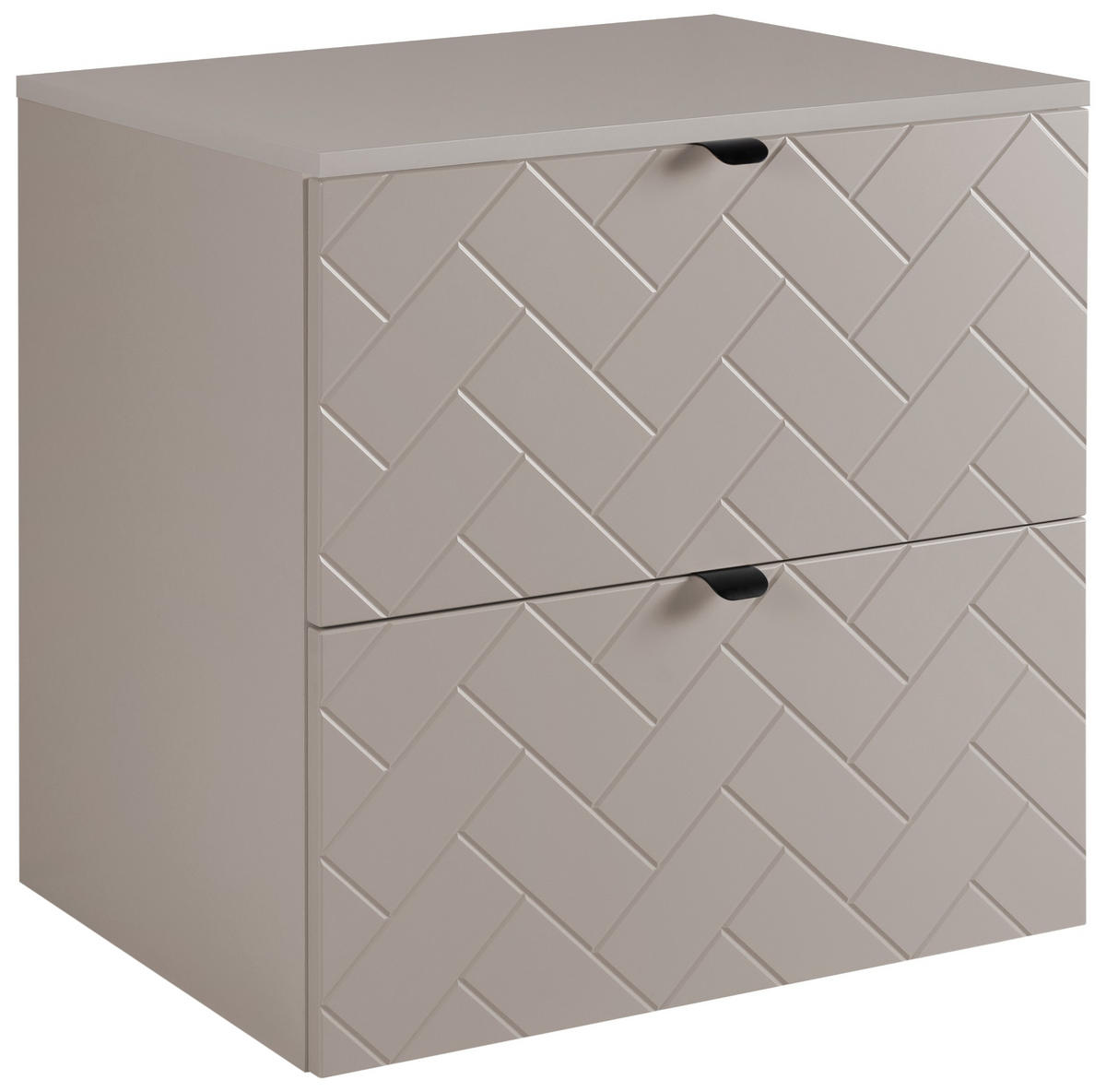 WASCHBECKUNTERSCHRANK TREND + Platte Kaschmir matt 60/46/60 cm - Kaschmir, Holzwerkstoff (60/60/46cm) - Rodan