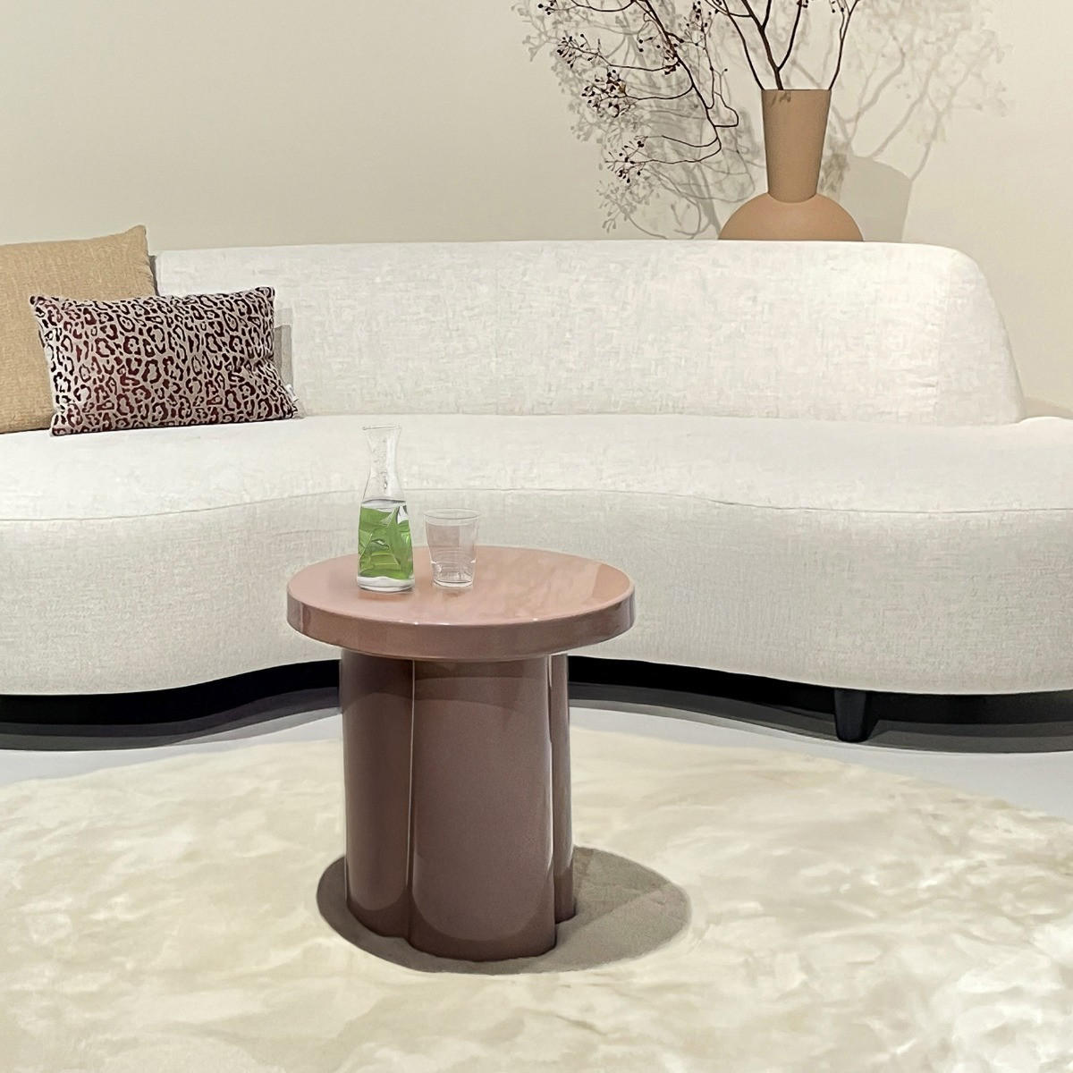 COUCHTISCH Noa Rosa 43/43/45 cm - Pink, Metall (43/43/45cm) - Livingfurn