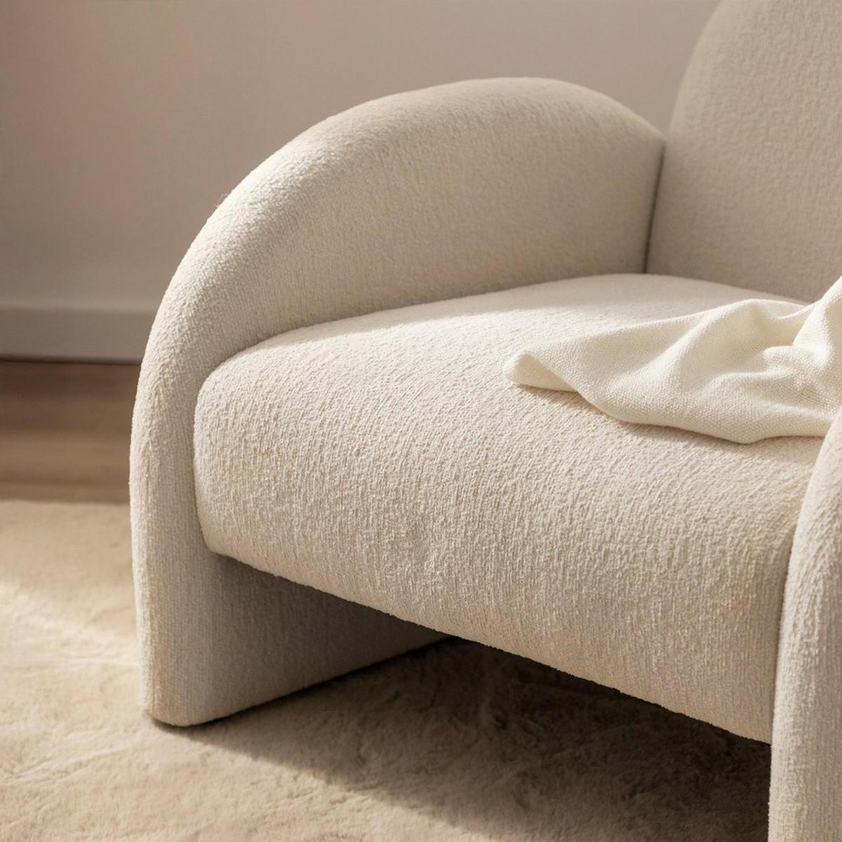 LESESESSEL Liv Beige 83 cm x 81 cm - Beige, Textil (83/81/83cm) - Klast Home