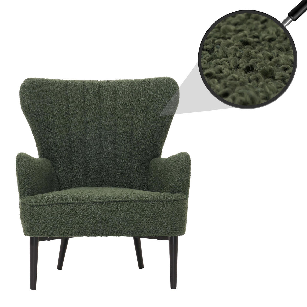 LOUNGE-SESSEL Grün - Grün, Textil (75/80/78cm) - MCW