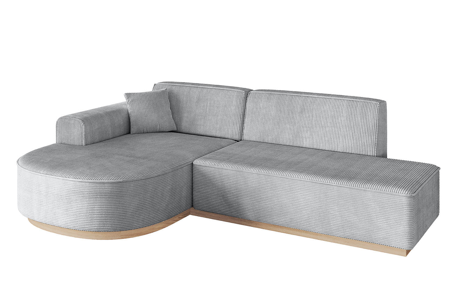 ECKSOFA Ottomane Links ARRIO-L1 - 243x171x83 cm Grau - Grau, Holzwerkstoff/Textil (243/171cm) - ALTDECOR