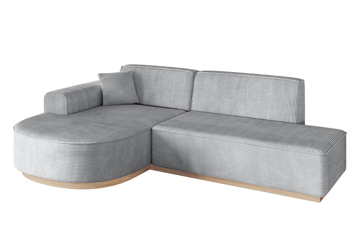 ECKSOFA Ottomane Links ARRIO-L1 - 243x171x83 cm Grau - Grau, Holzwerkstoff/Textil (243/171cm) - ALTDECOR