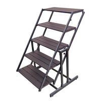 PFLANZENREGAL Tina Braun Kunststoff Blumenregal - Braun, Kunststoff (79.5/65.5/130cm) - DELUKE