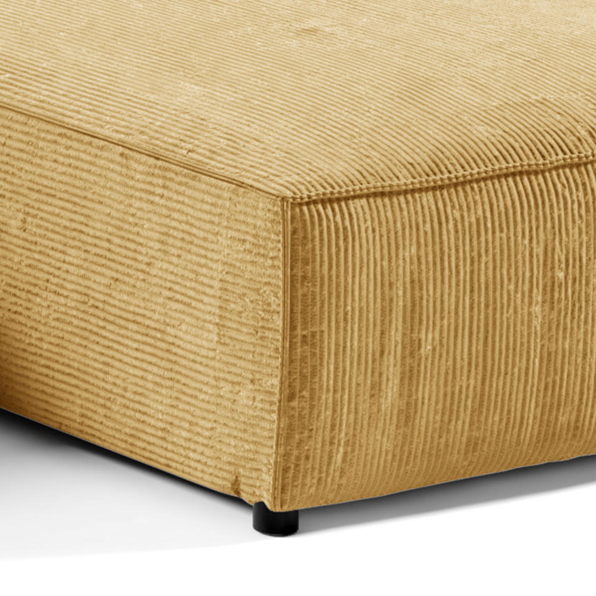 PANORAMASOFA Isaac 5 Sitzplätze Gelb - Gelb, Holzwerkstoff (398/85/185cm) - Petits-meubles