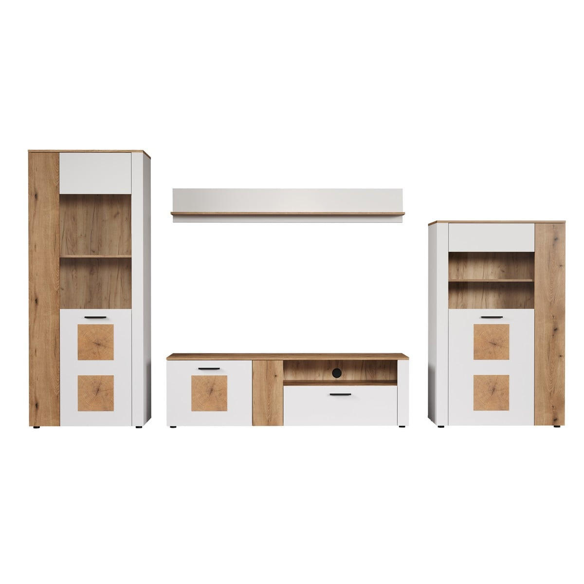 WANDREGAL Vitoria Weiß - Weiß, Holzwerkstoff (170/25/18cm) - Trendteam