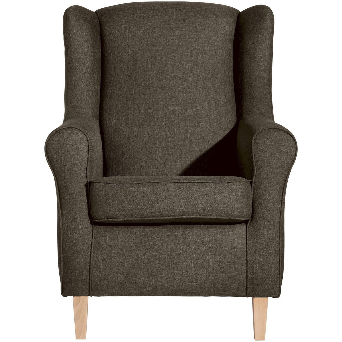 OHRENSESSEL Karlen Bezug Flachgewebe Buche natur / sahara - Buchefarben/Sahara, Kunststoff (86/103/77cm) - 58aufmkessel