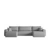 ECKSOFA Mit Schlaffunktion Und Bettkasten U-form CAPRI Verita Grau - Grau, Holz/Textil (145/362cm) - Kaiser Möbel