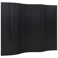 PARAVENT Schwarz Breite 250 Cm Höhe 165 Cm Bambus - Schwarz, Holz (0.2/165/250cm) - vidaXL