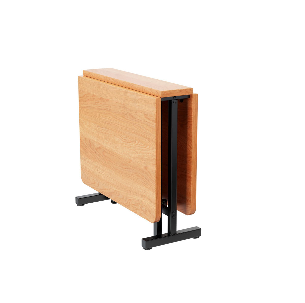JEDÁLENSKÝ stôl 120 cm/80 cm, MDF, americký dub biely, rozkladací a skladací - farba duba, kompozitné drevo (120/80/75cm) - BEAOK