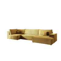 WOHNLANDSCHAFT Corunia - Gelb, Holzwerkstoff/Textil (398/70/148cm) - Fun Möbel