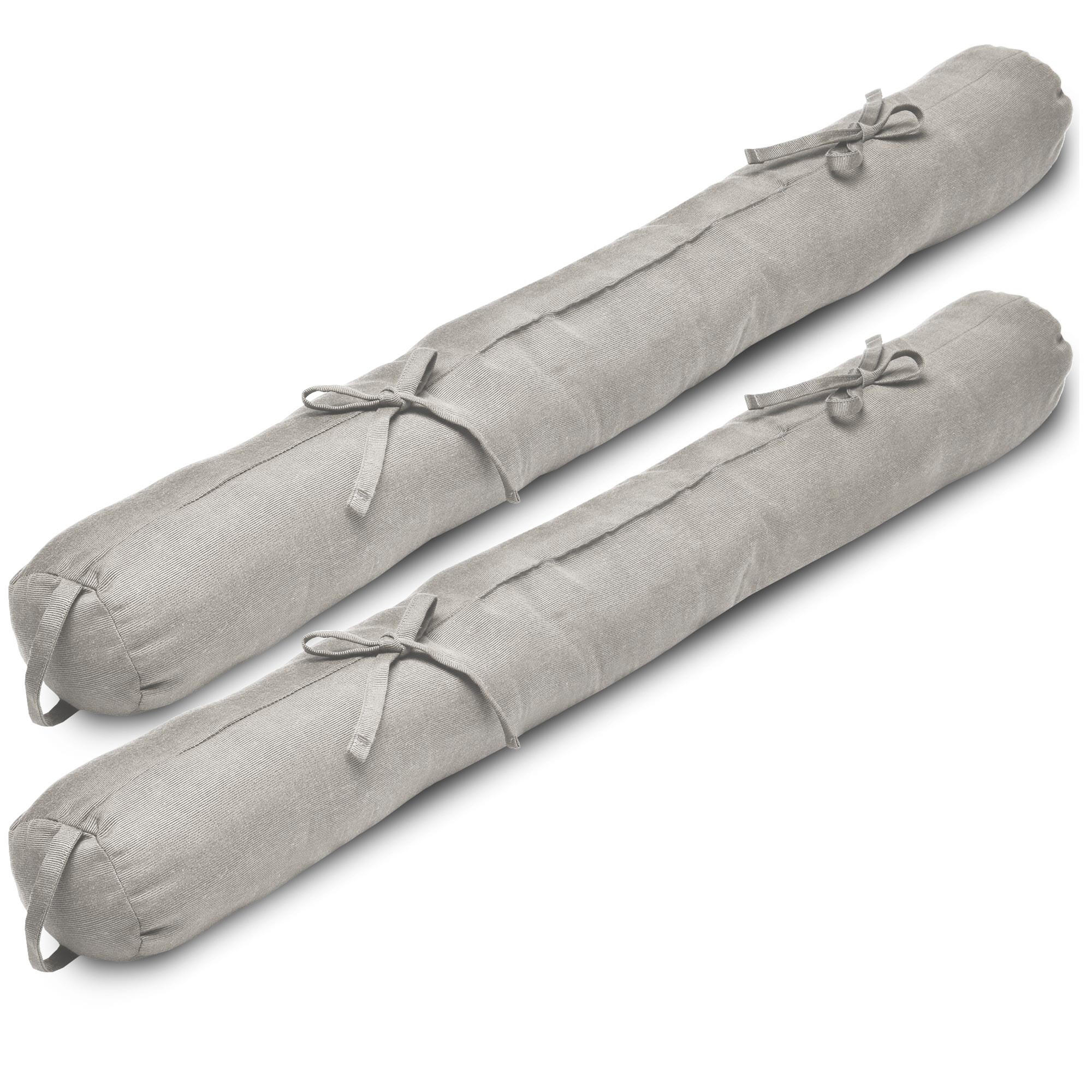 ZUGLUFTSTOPPER Viento 10x90cm Hellgrau (2tlg) - Hellgrau, Textil (10/90cm) - Beautissu 