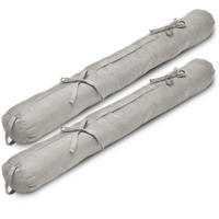 ZUGLUFTSTOPPER Viento 10x90cm Hellgrau (2tlg) - Hellgrau, Textil (10/90cm) - Beautissu 