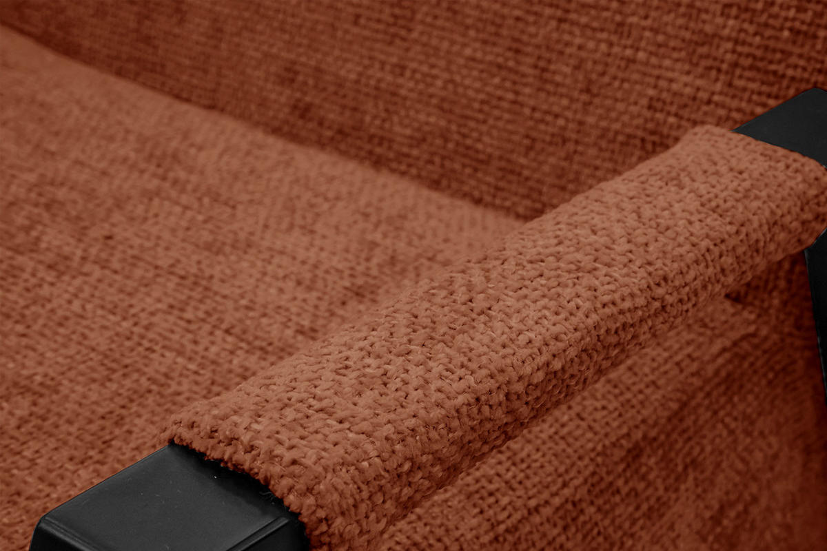 SESSEL KOBE, dunkelorange - Dunkelorange/Schwarz, Holz/Textil (72/76/90cm) - Courtois Laville