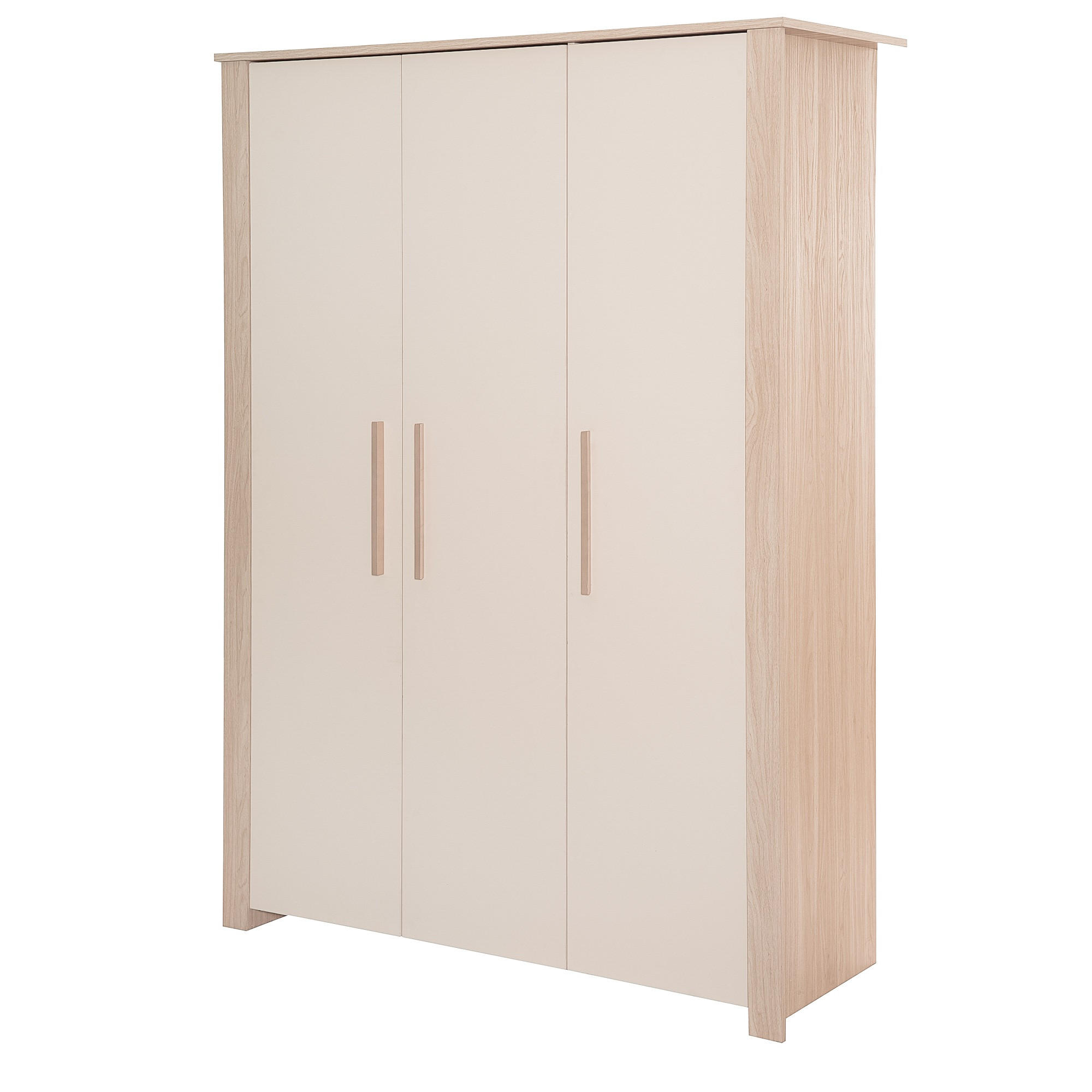 KLEIDERSCHRANK Momo 3-türig - Kaschmir, Holz/Holzwerkstoff (118/190/52cm) - Roba