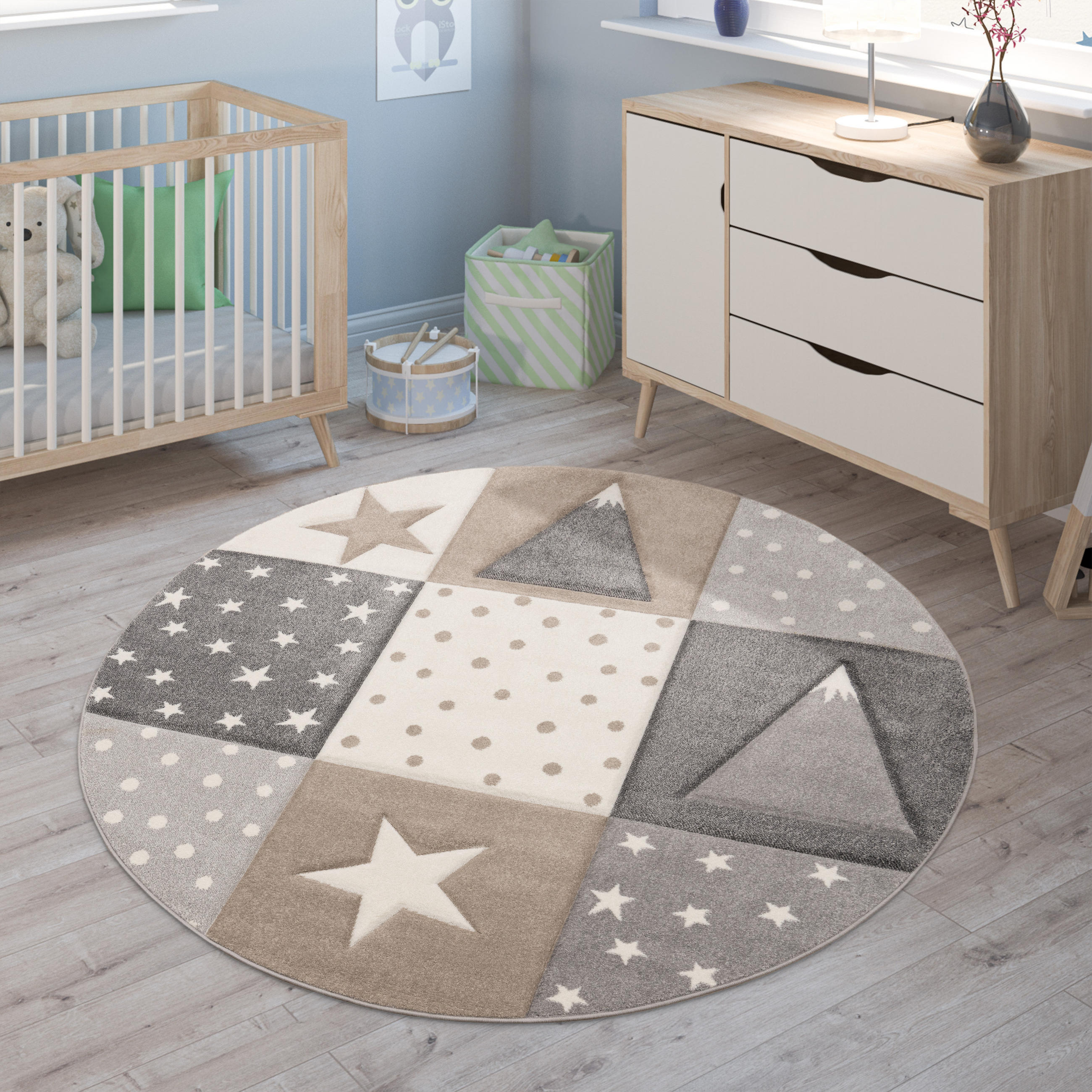 KINDERTEPPICH 120/120 cm Cosmo 340 - Beige, Textil (120/120cm) - Paco Home