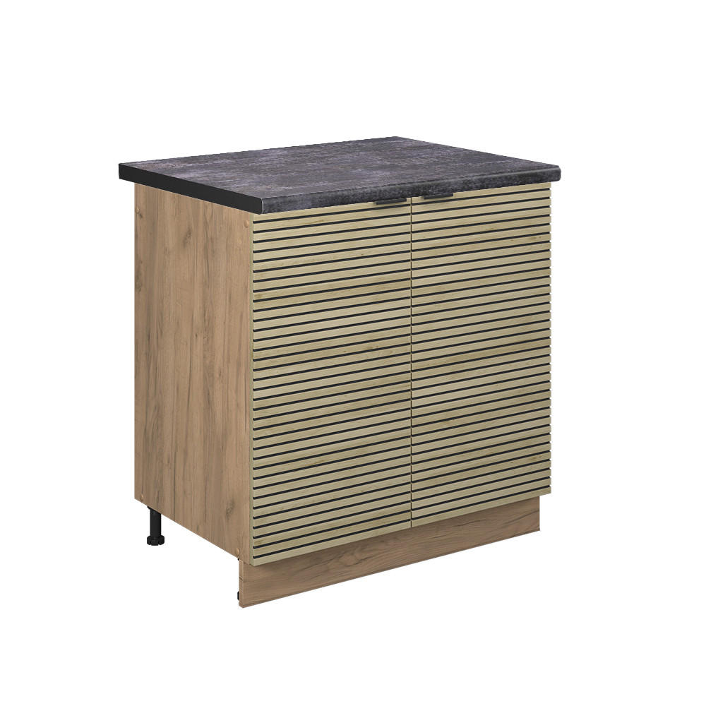 Vicco SKŘÍŇKA POD DŘEZ Fame-Line Dubový panel 80 cm , PD Antracit