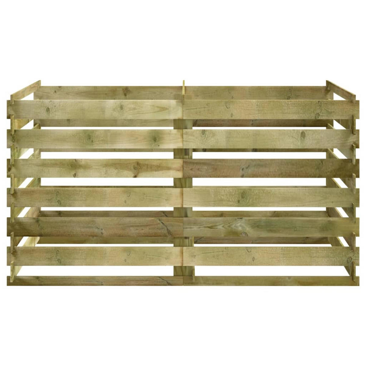 KOMPOSTER Garten ANDRI | 180x90x90cm Kiefernholz imprägniert | Lattenrostkomposter - Grün, Holz (180/90/90cm) - DELUKE