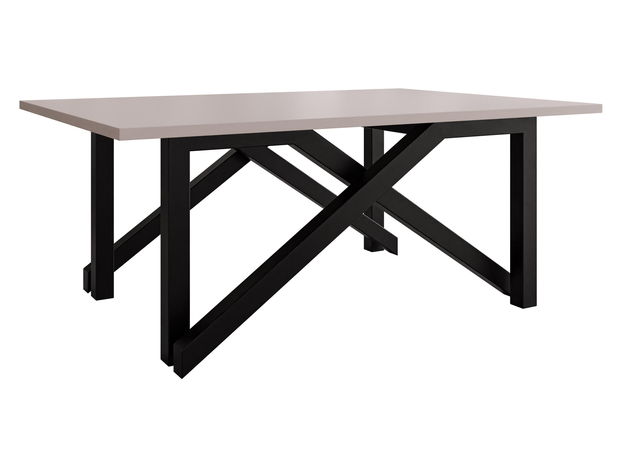 2-IN-1 COUCHTISCH UND ESSTISCH Xena Bis - Kaschmir/Schwarz, Holzwerkstoff/Metall (70/100/45cm) - MIRJAN24