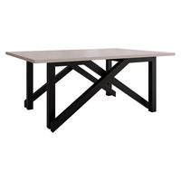 2-IN-1 COUCHTISCH UND ESSTISCH Xena Bis - Kaschmir/Schwarz, Holzwerkstoff/Metall (70/100/45cm) - MIRJAN24