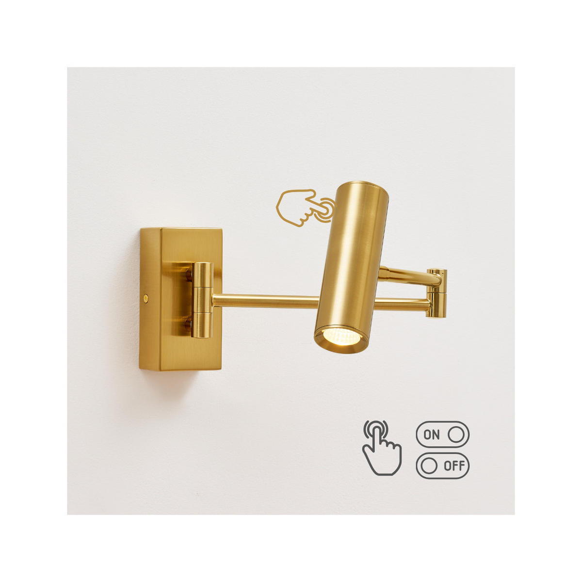 WANDLEUCHTE Rimio, Messing, 33cm - Goldfarben, Metall (33/12/33cm) - KOSILUM