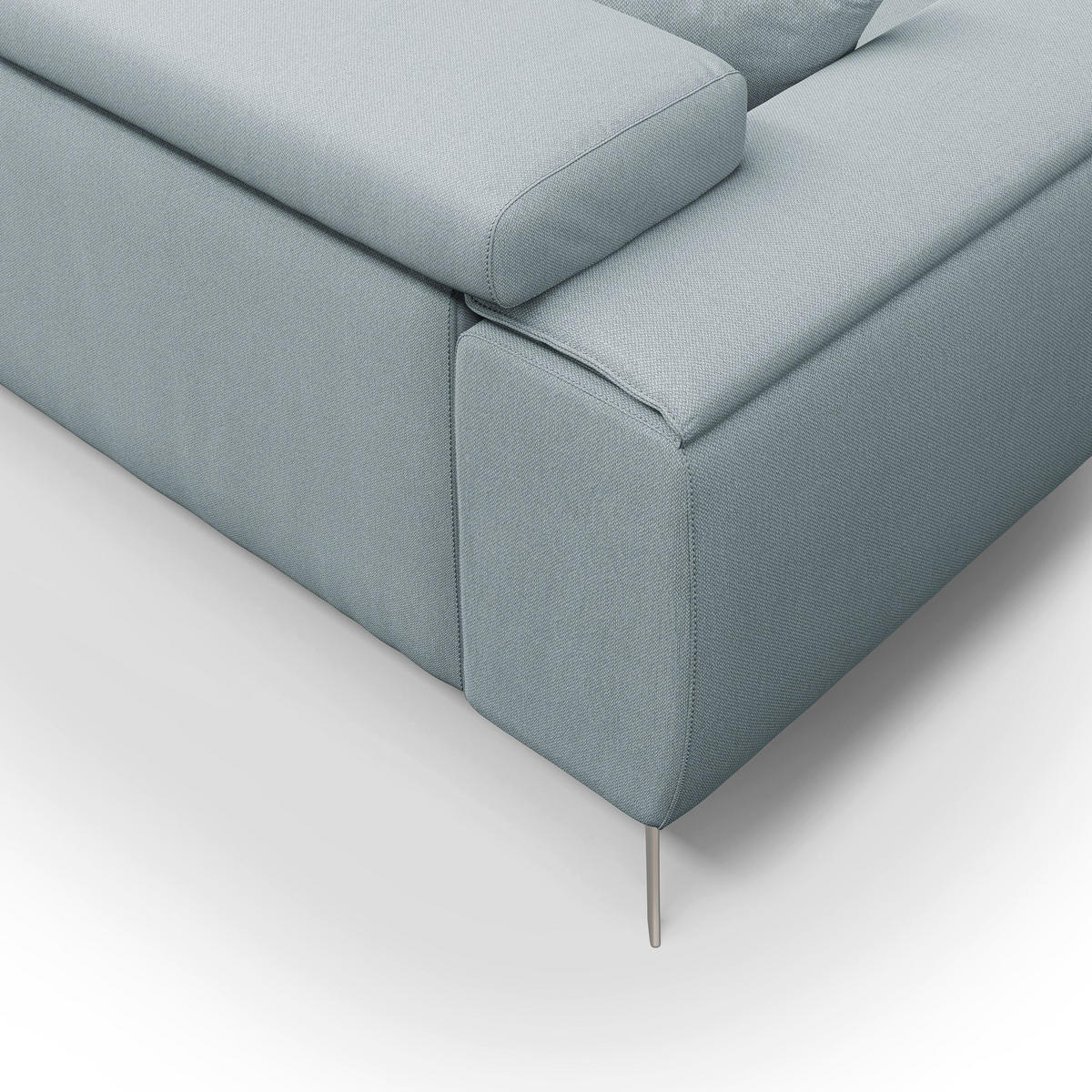 LINEARSOFA Fusion - Hellblau, Textil (215/73/102cm) - Divani.store