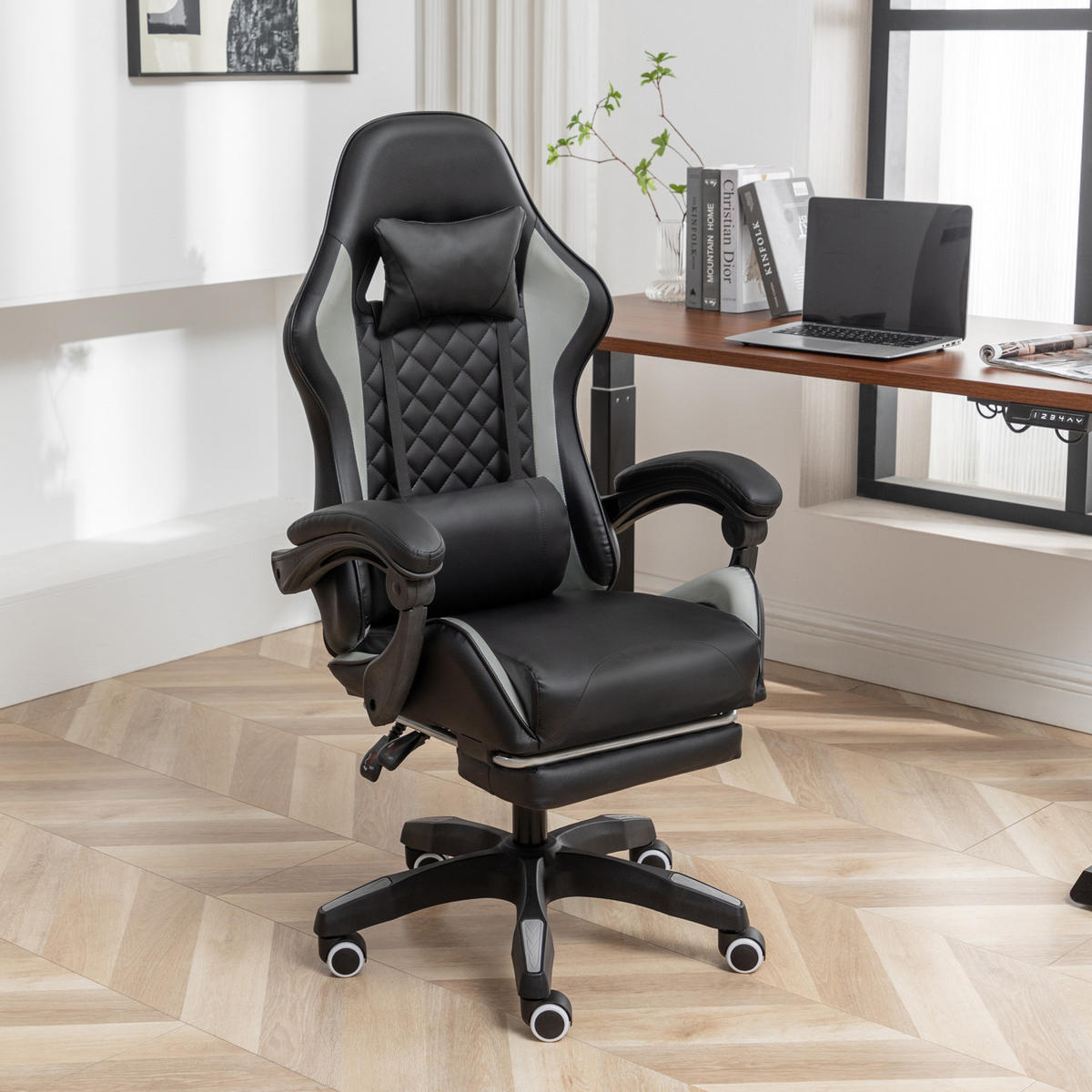 GAMINGSTUHL X-STREAM Grau - Grau, Textil (66/120/66.5cm) - SVITA