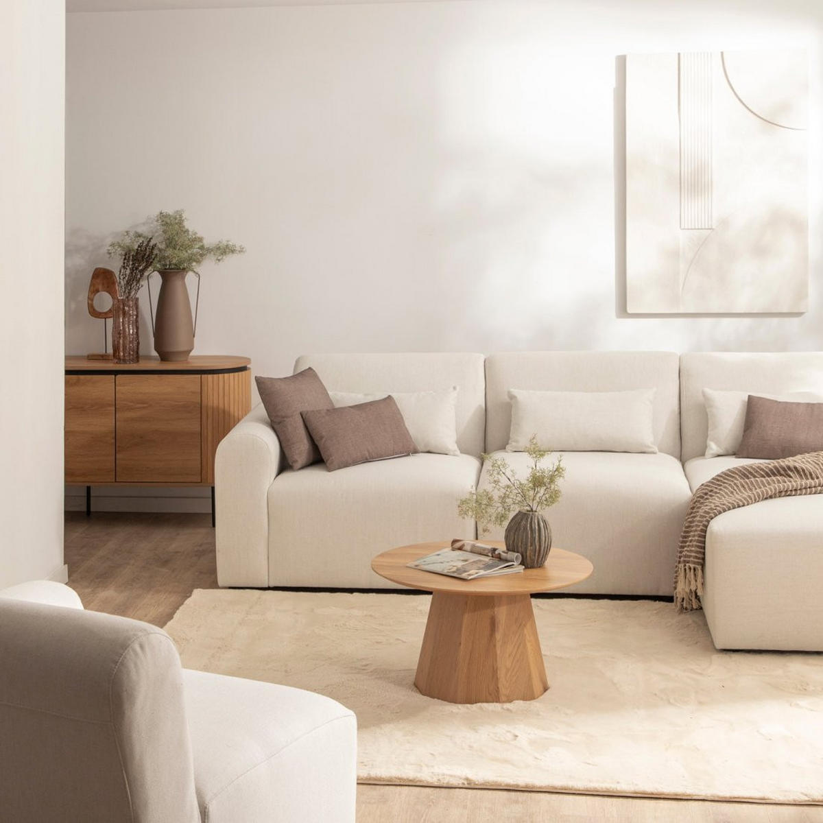 COUCHTISCH FESTER Olivier Natürlich 70 cm x 40 cm - Naturfarben, Holzwerkstoff (70/70/40cm)