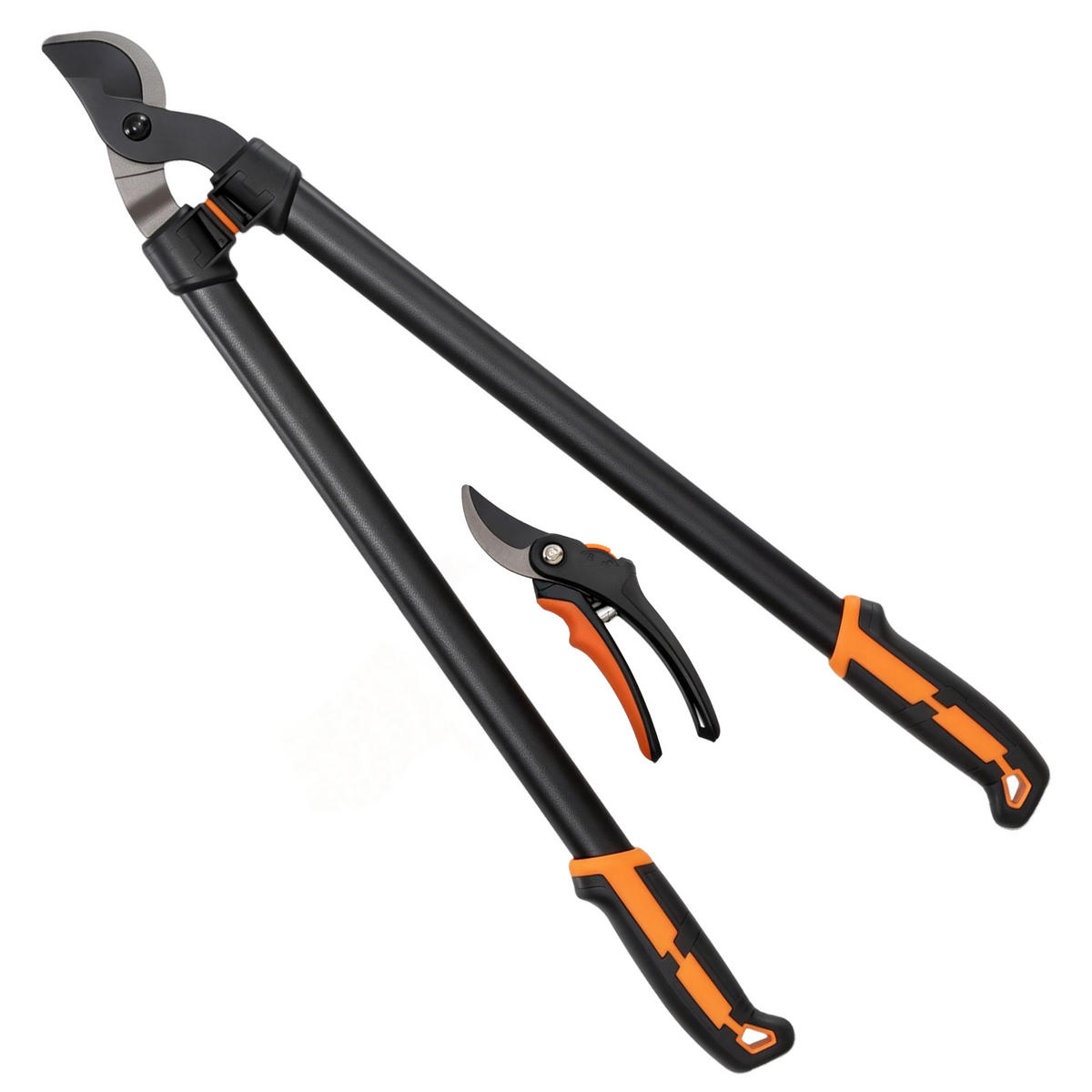 GARTENSCHEREN-SET DE-10304 2-teilig mit Ast- und Baumschere - Orange, Metall (24/2.5/69.5cm) - ComfortXL